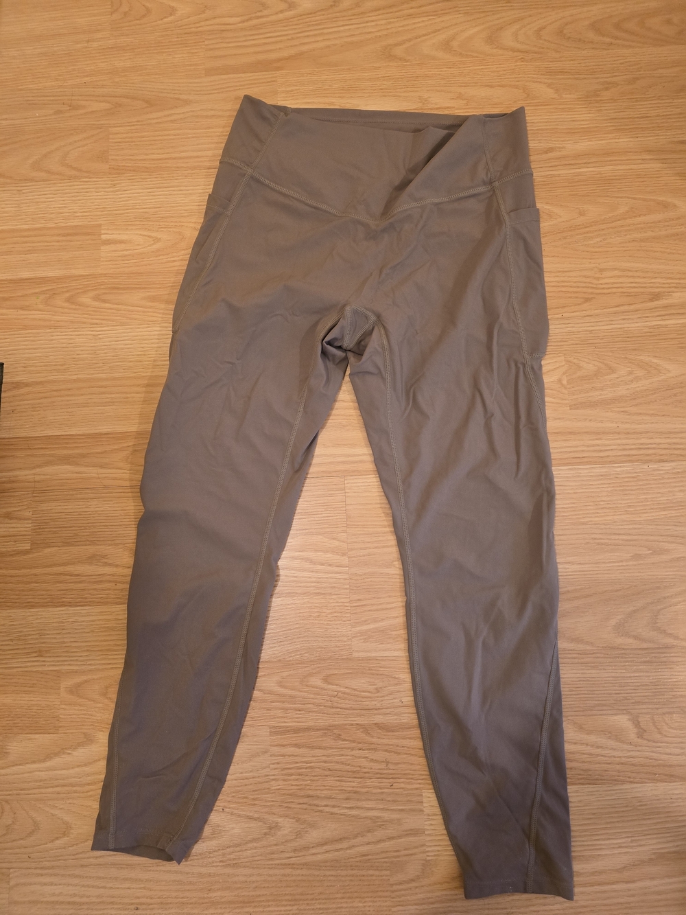 High-Waist Active Leggings in Olive Gray
